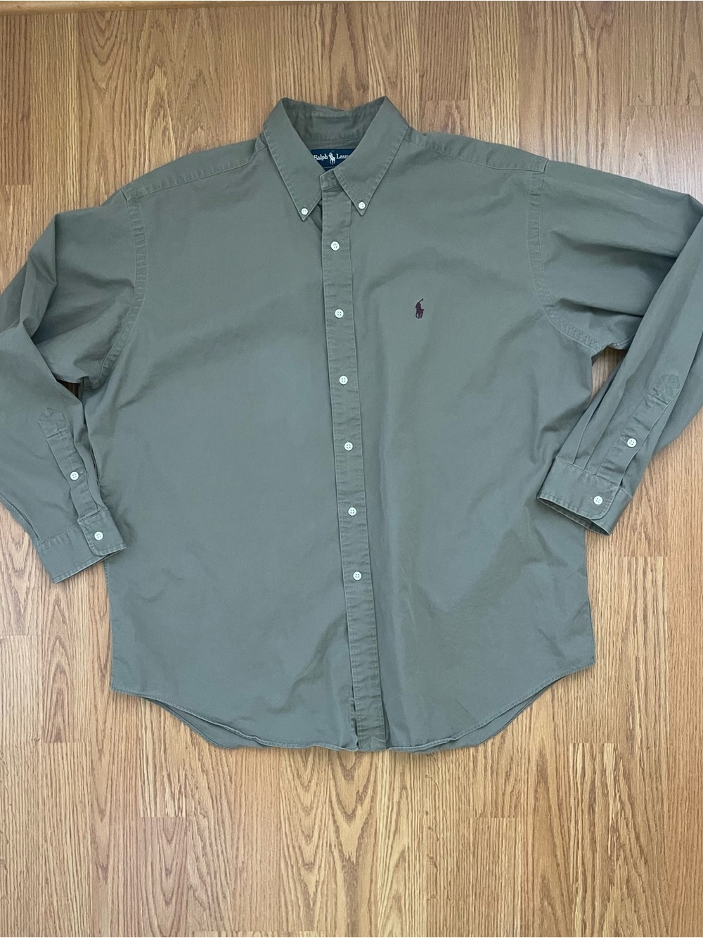Ralph Lauren Blake Olive Green Button-Down Shirt XL old money preppy